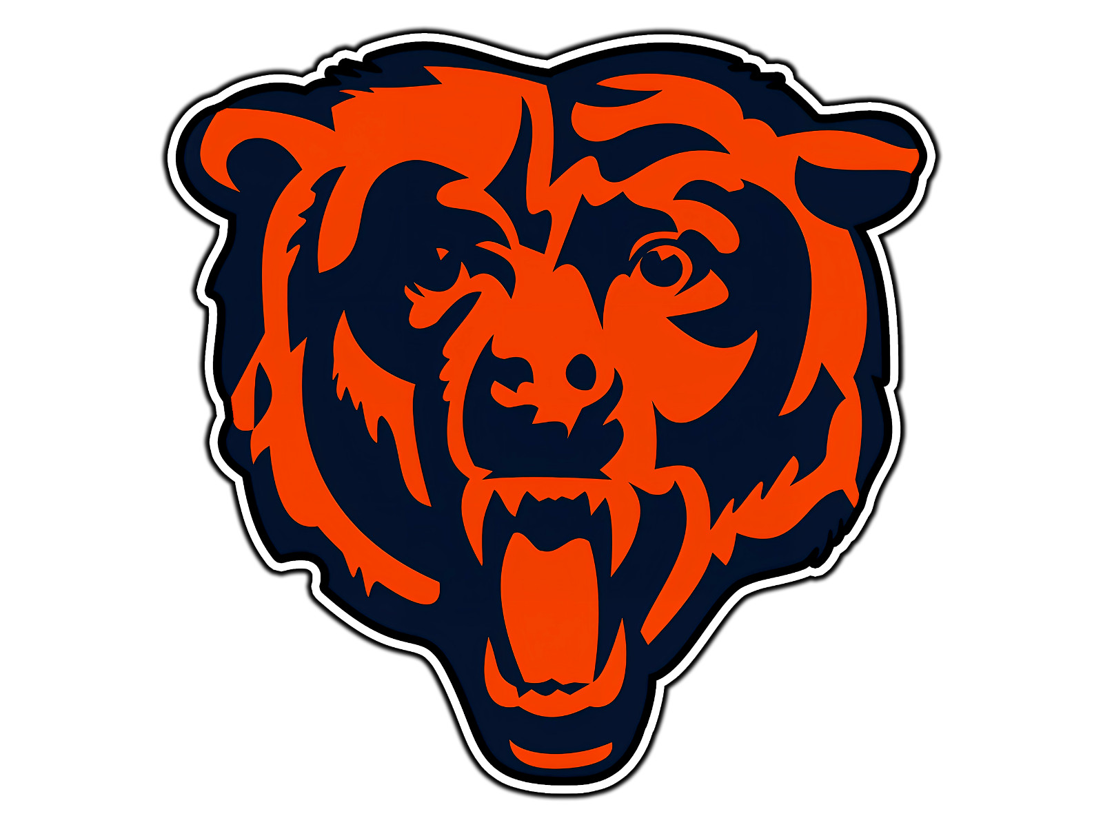 #0010 Chicago Bears Bear Logo Football Sticker Waterproof Vinyl Decal DieCut Car