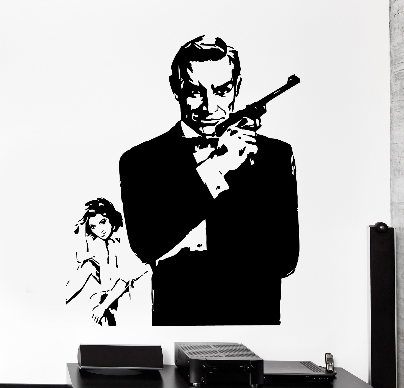 Wall Vinyl Decal James Bond Intellegence Agency Britain MI6 Amazing Decor z3881
