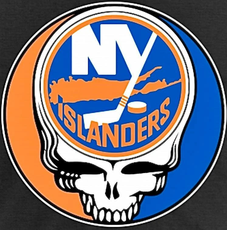⚡🌹GRATEFUL DEAD New York Islanders Stealie Sticker *NEW* Measures 3" x 3" 🌹⚡