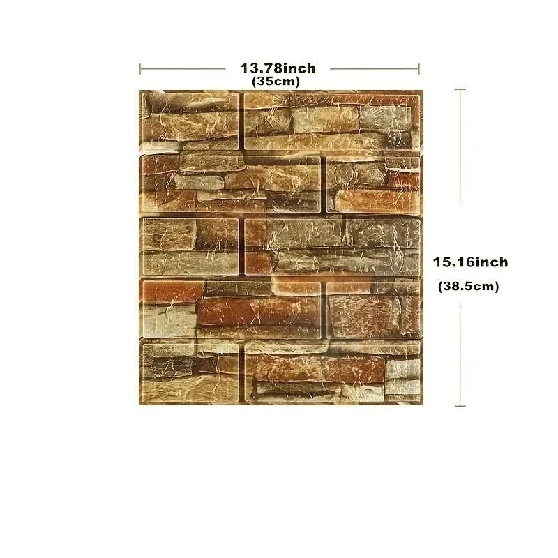 DIY 3D Brick Wallpaper Self Adhesive Foam Wall Sticker Waterproof Decor Panel