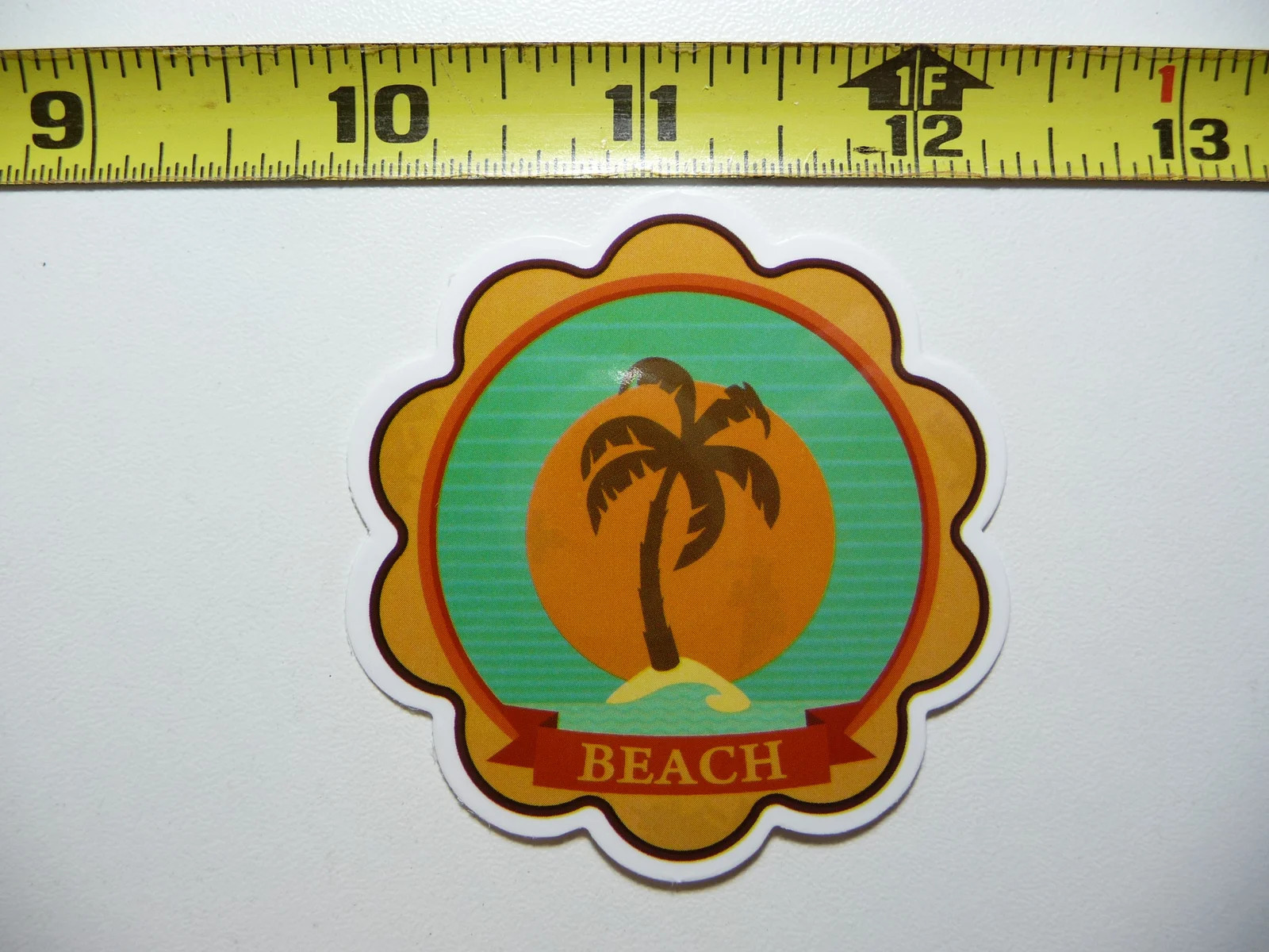 LONE PALM TREE BEACH SMALL STICKER DECAL TRAVEL VACATION ON HOLIDAY