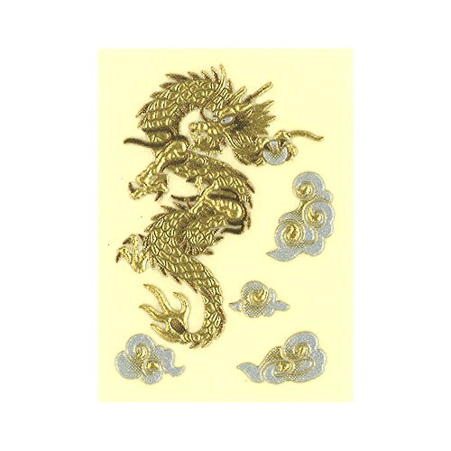 Gold Makie Transfer Decal Sticker Decoration Design Japan Golden Dragon