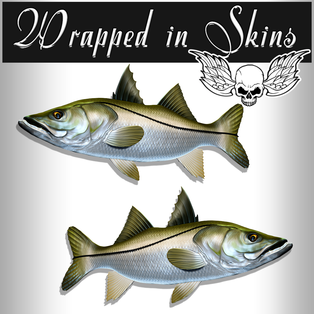 Fish Stickers Snook Decals Tackle Box RV Decals Fishing Stickers AFP-0065