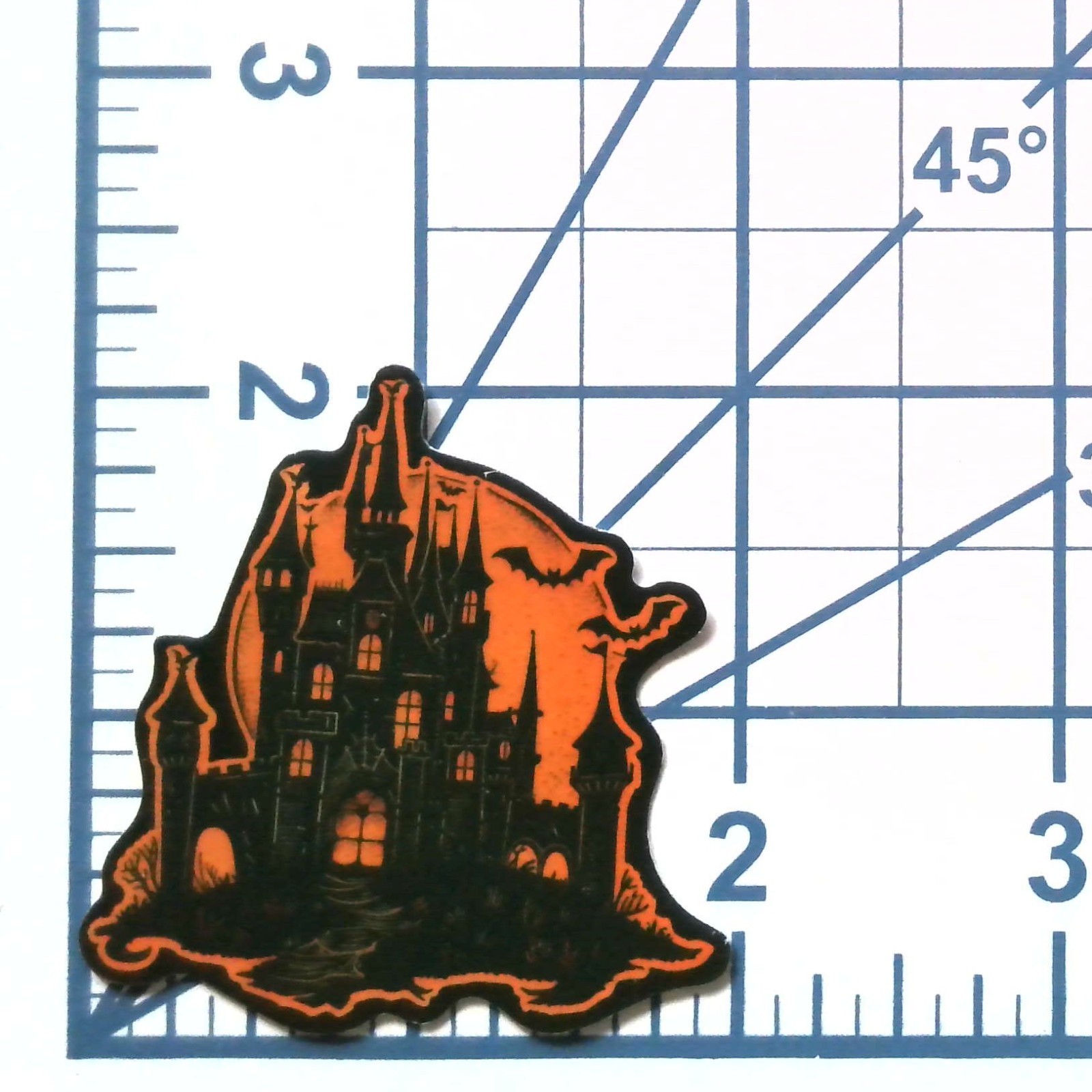Haunted Castle Sticker Spooky Moon Bats Vinyl Decal Gothic Mansion Autumn House