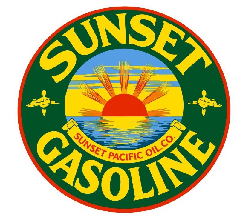 Sunset Gasoline Gas Station Sticker Decal R8474