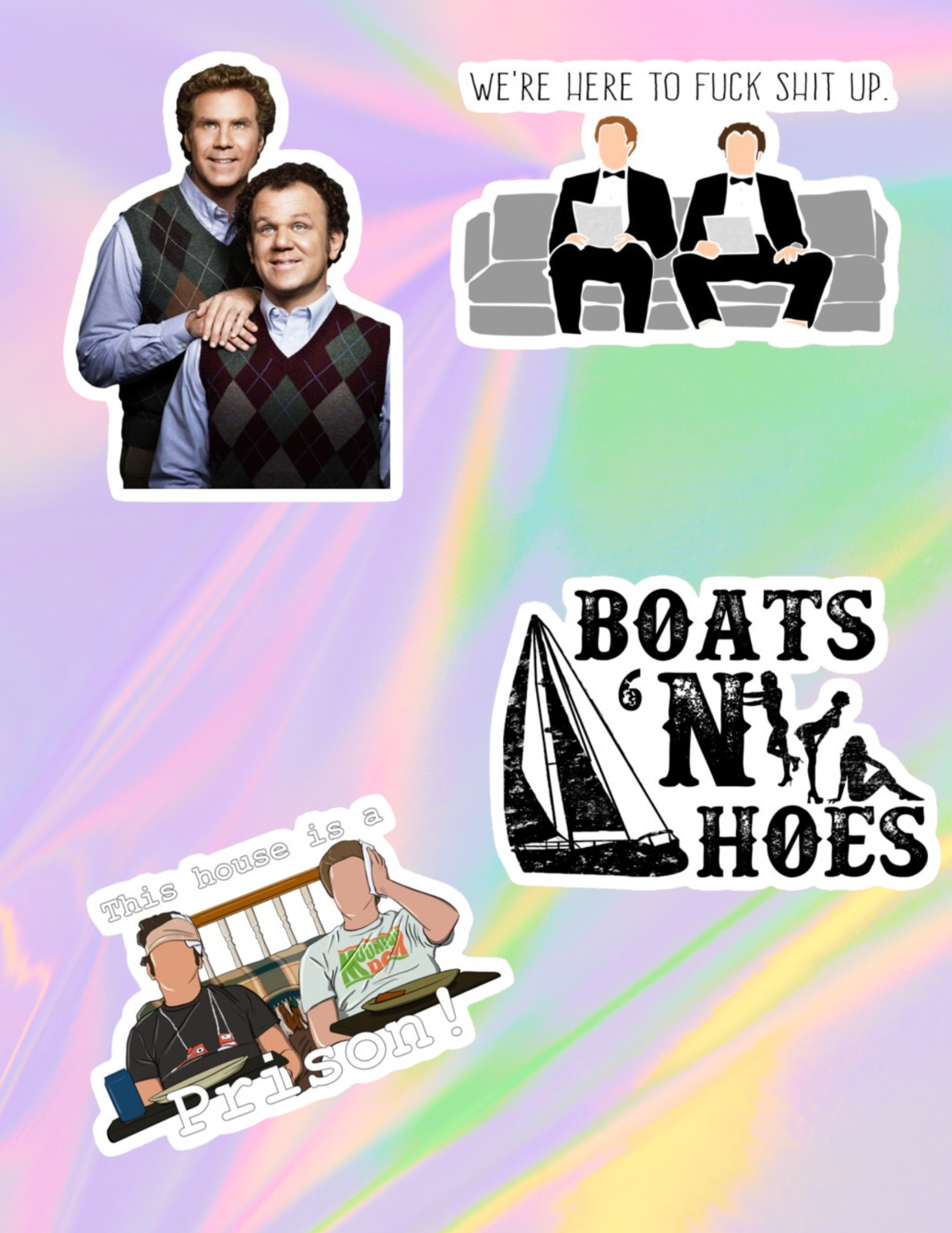Step Brothers 2000's Movies 4pc Sticker Pack