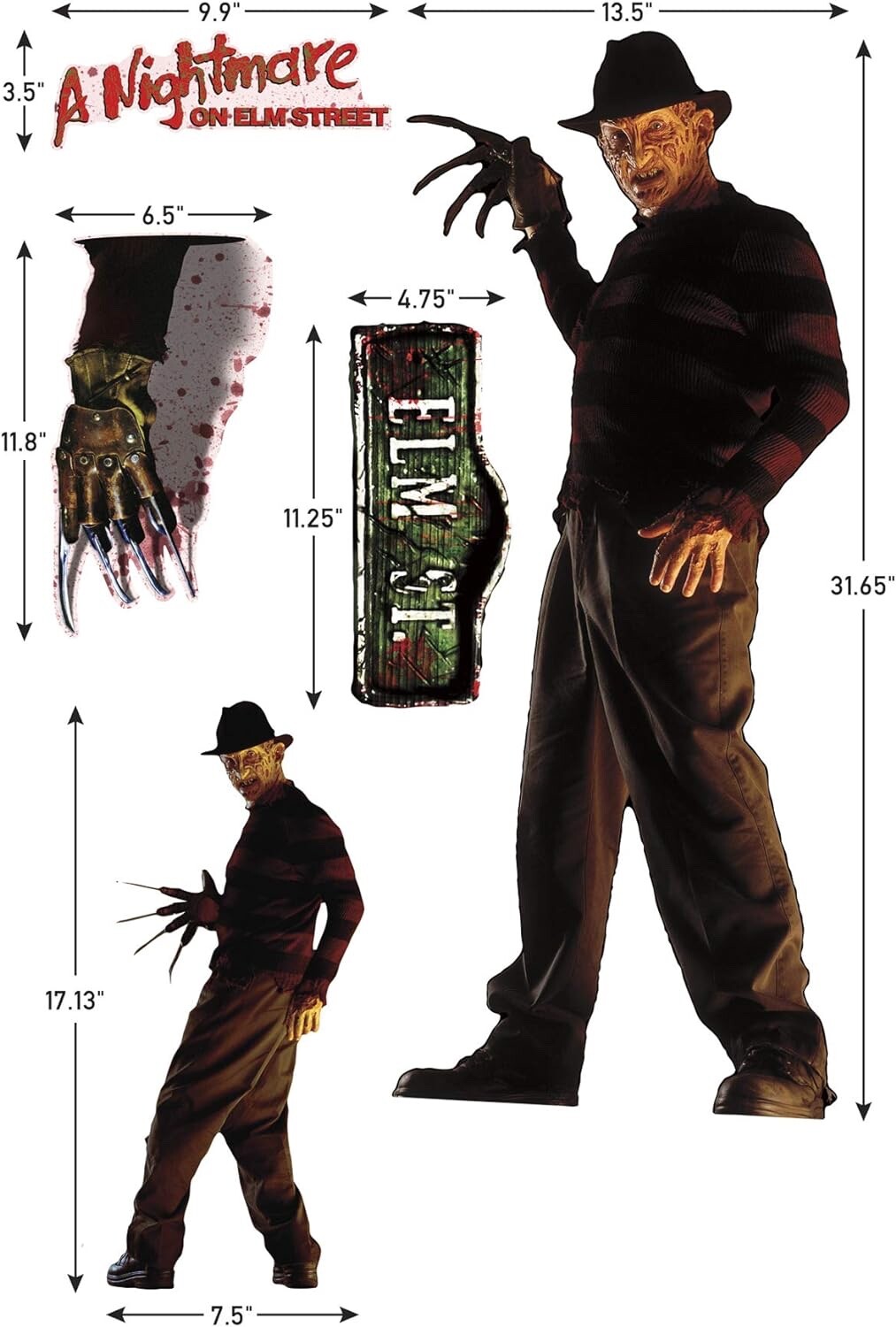 Trends International Full Color Wall Decal A Nightmare on Elm Street – Large