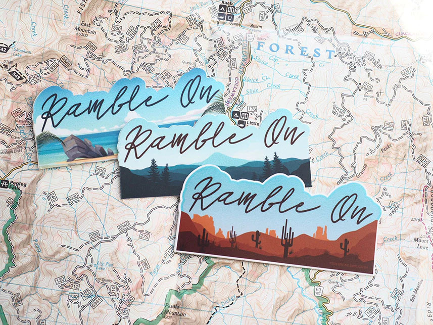 Ramble On Lyrics Nature Sticker