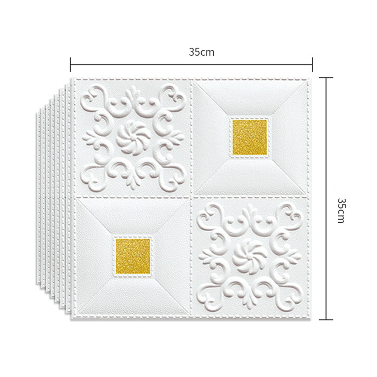 10 Pcs 3D Wall Panels Self-adhesive Tile Brick Sticker Foam Wallpaper Waterpro4Z