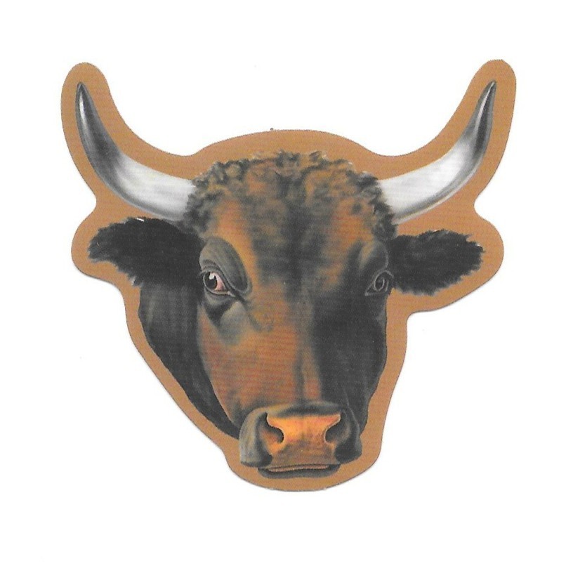 Bull Head Vinyl Sticker Western Cattle Decal Realistic Livestock Farm Cowboy Art