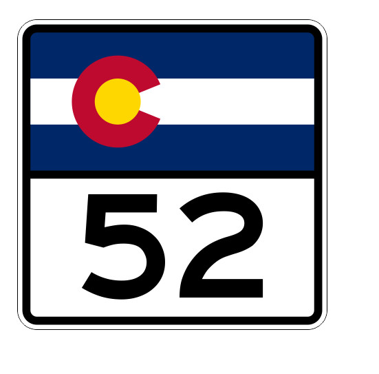 Colorado State Highway 52 Sticker Decal R1801 Highway Sign