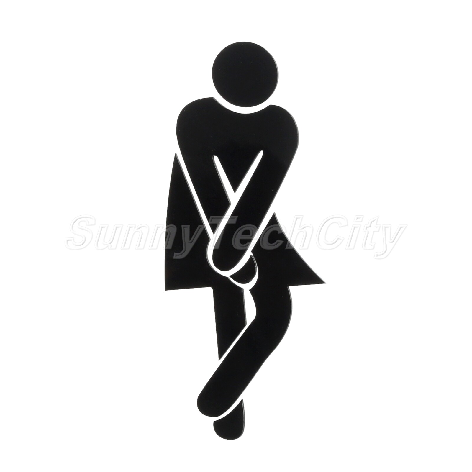 Mirror Toilet WC Man Women Decal 3D Washingroom Entrance Sign Art Sticker Decor