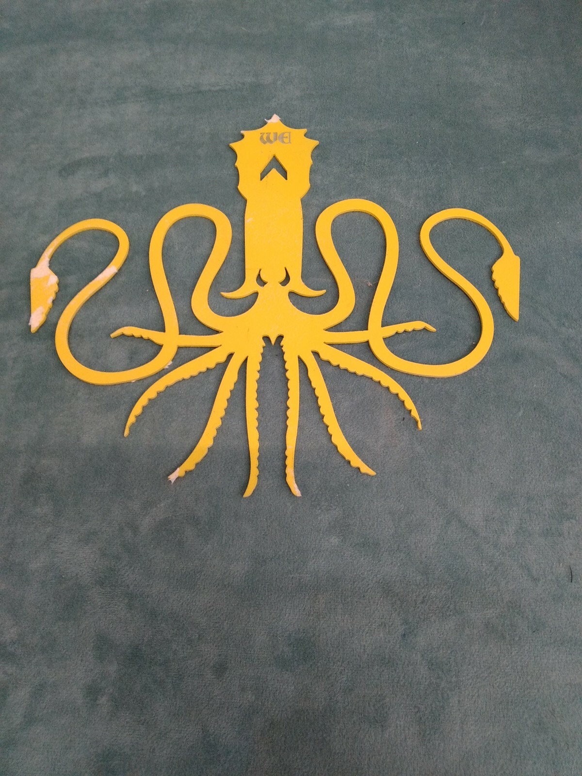 Game of Thrones Wall Art metal yellow octopus WE DO NOT SOW handcrafted