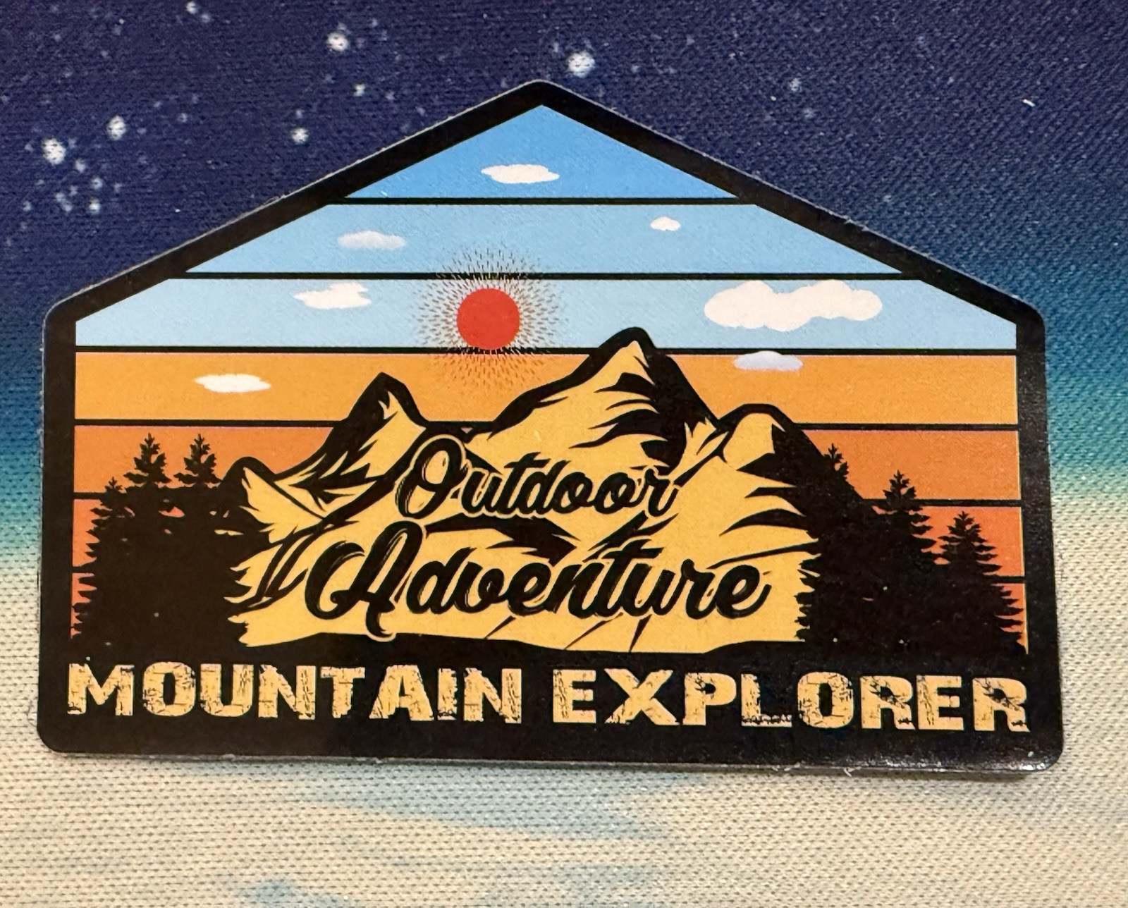 Outdoors Hiking Camping Adventure Nature Mountain Forest Trail Sticker Decal
