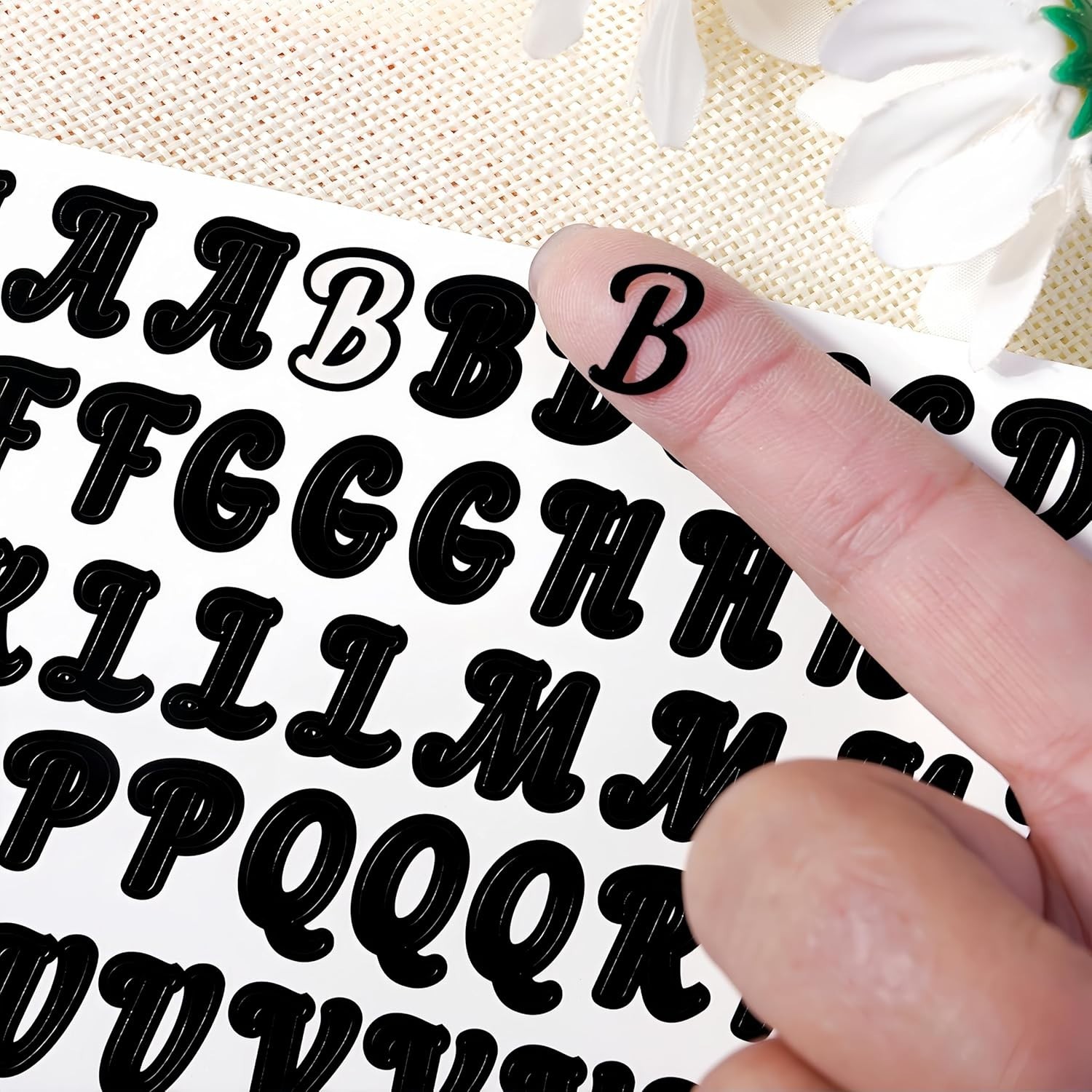 2500 PCS Mini Letter Stickers Small, Cursive Font 1/2 Half Inch (0.5 in)