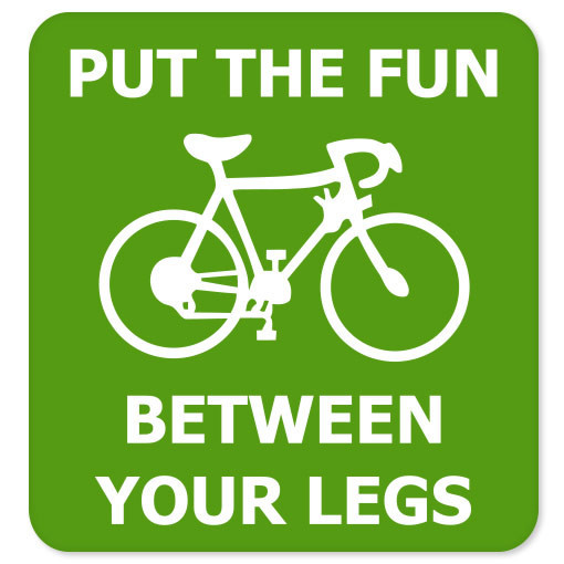 Bicycle Funny car bumper sticker 4" x 4"