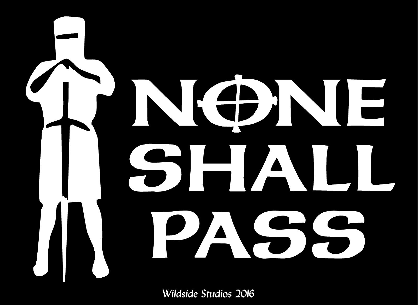 None Shall Pass Decal Monty Python Quote car window funny vinyl sticker