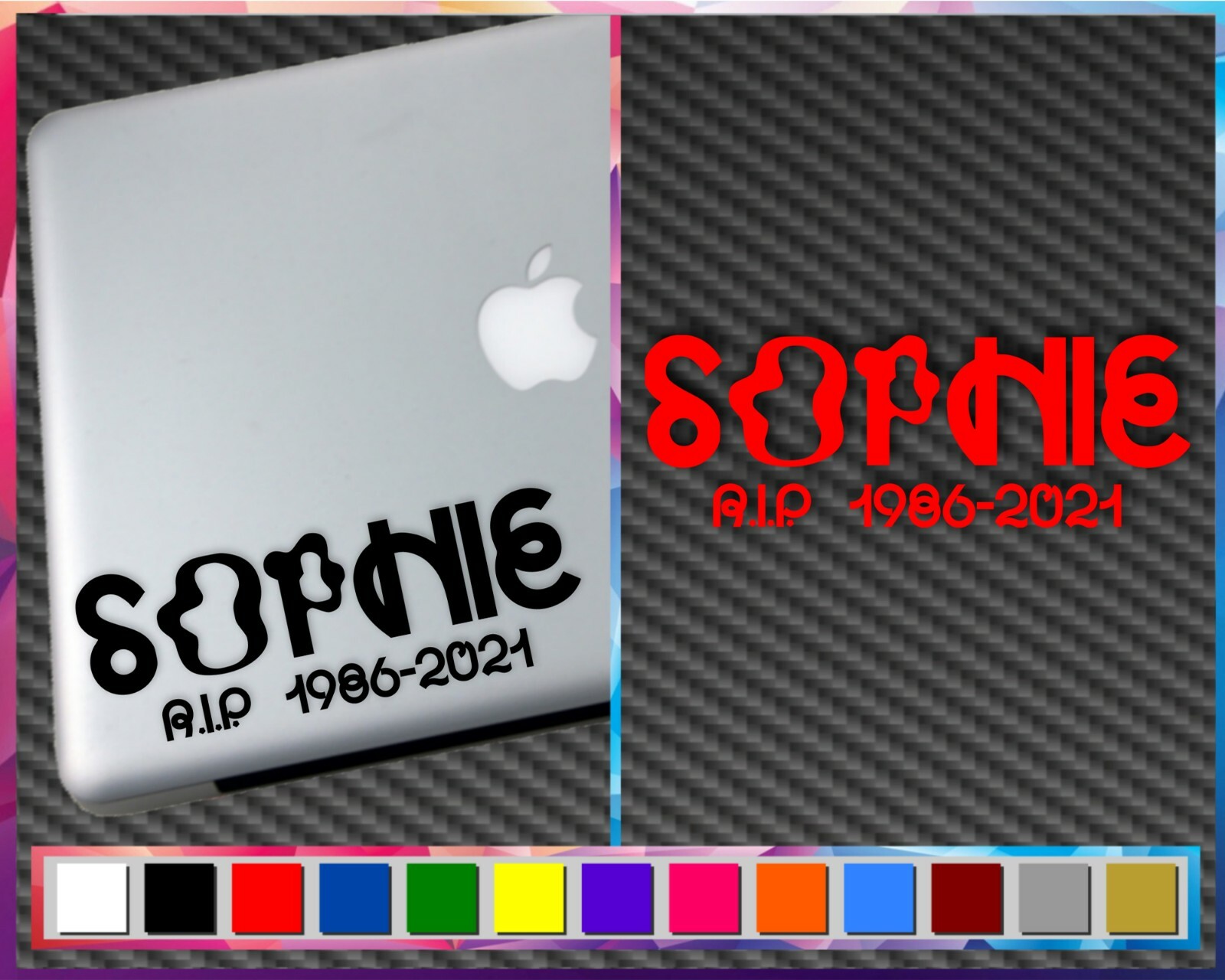 SOPHIE RIP VINYL STICKER CAR DECAL shirt msmsmsm pc music ag cook QT charli xcx