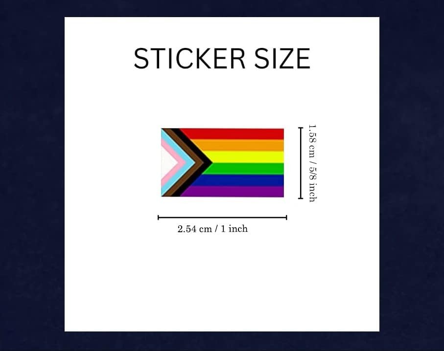 250 Progress Pride Rainbow Flag Stickers – Show Your LGBTQ+ Support Everywhere