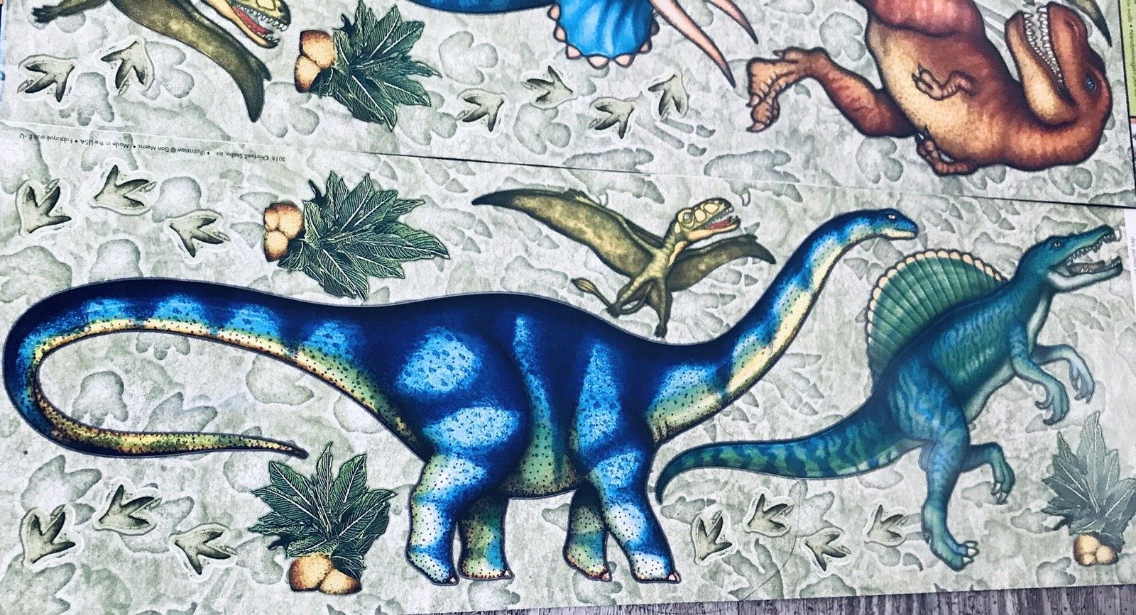 DINOSAURS WALL STICKERS 34 ART DECALS DINO FOOT T-REX PREHISTORIC ANIMAL PRINT