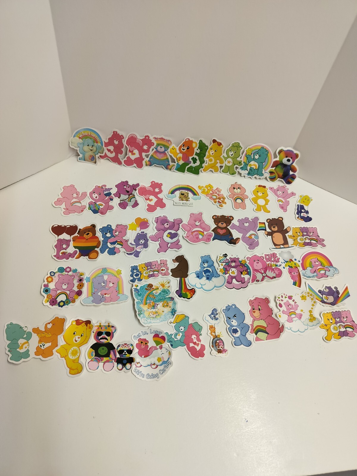TEDDY BEAR Vinyl Stickers~SUNSHINE Grumpy RAINBOW Care Teddybear VINYL (#25758)