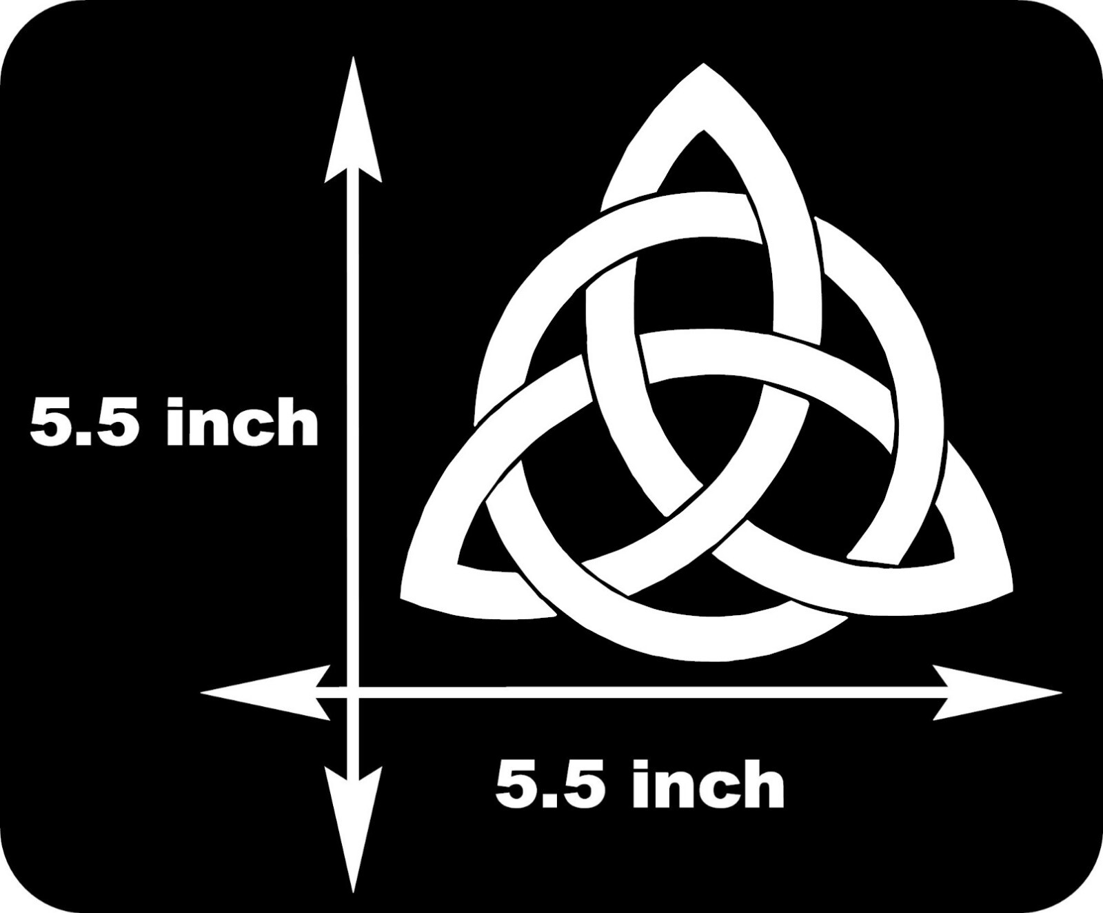 Triquetra Knot Car, Truck, Notebook, Vinyl Decal 5.5" x 5.5" many color