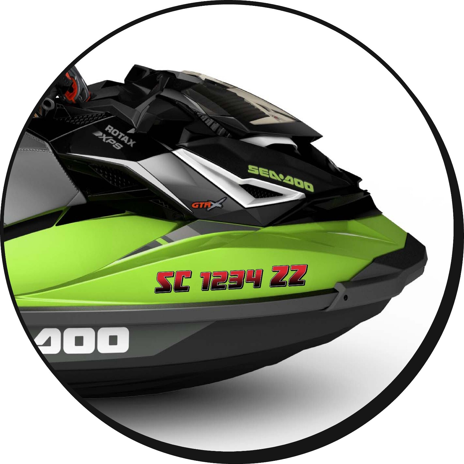 Boat Registration Numbers & Letters 2 Pack 3" x 15" Boat & Jetski Stickers GRB