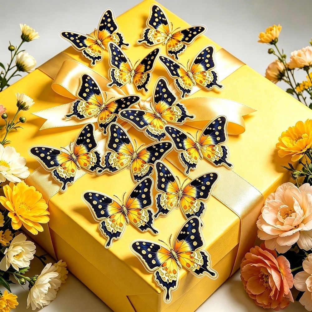 3D Butterfly Decals PVC Waterproof Bright Colors for Home Interior Decor