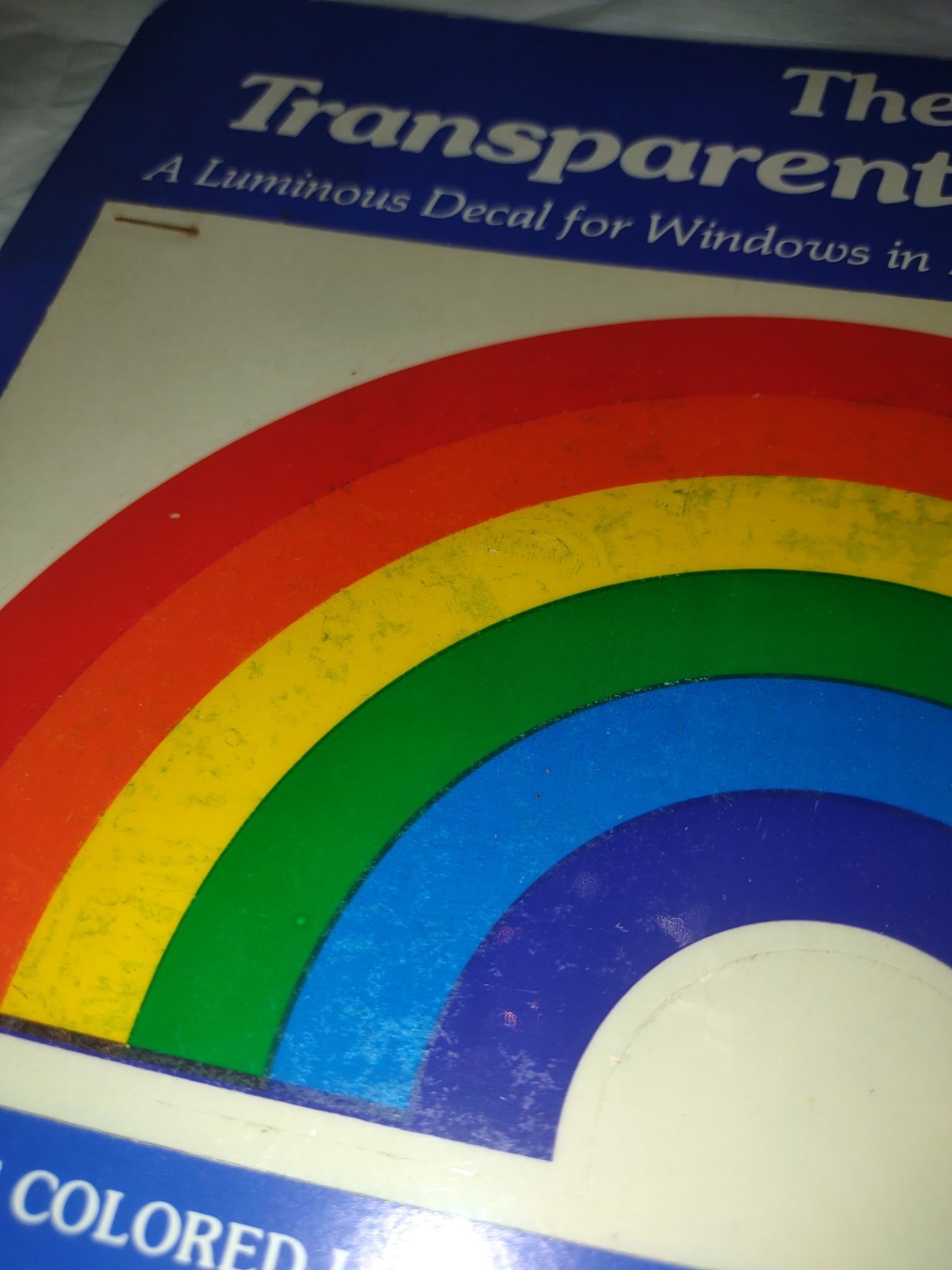 Rainbow Vintage Illuminations Transparent Rainbow Luminous Window Decal