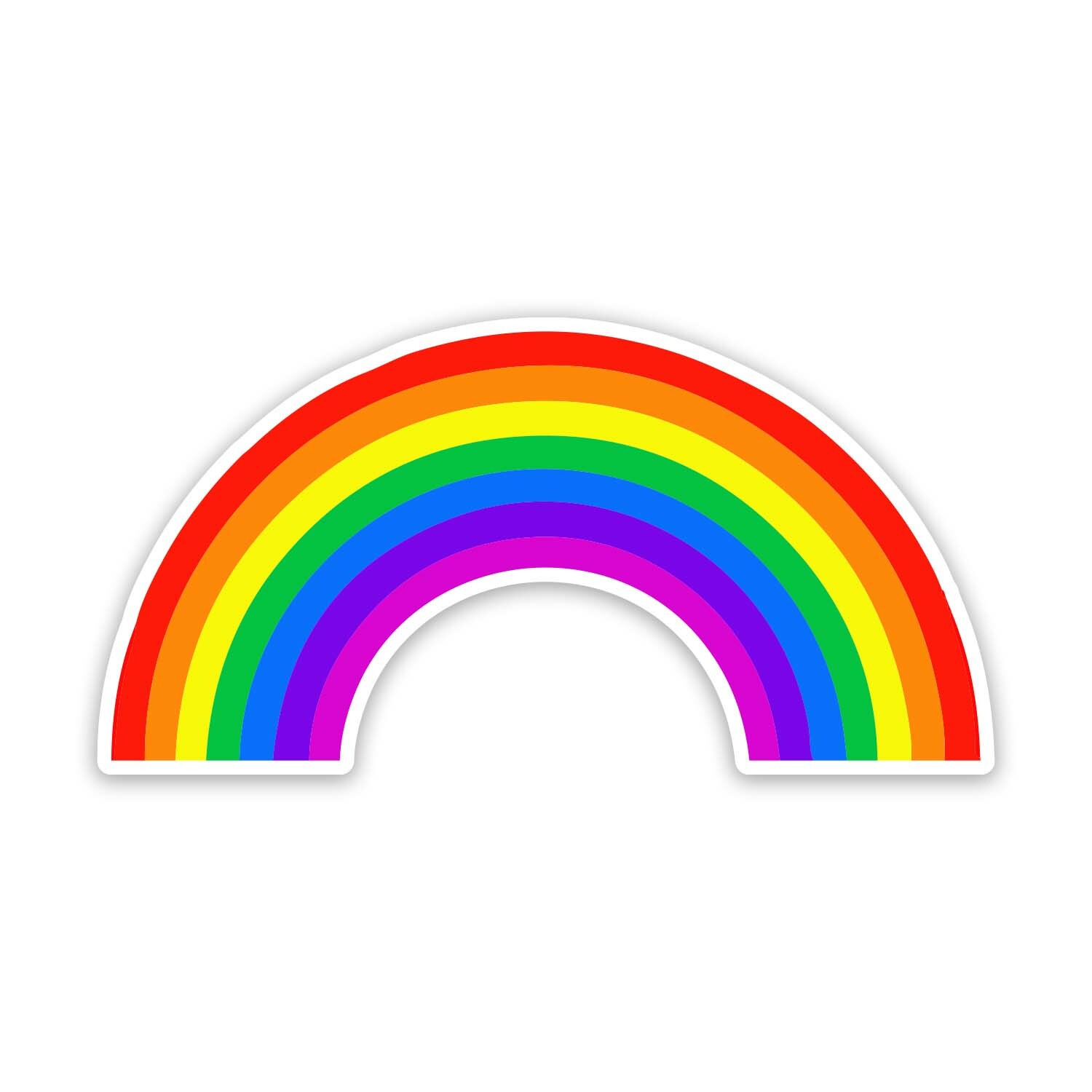 Rainbow Gay Pride LGBTQ 4" Wide Sticker – Includes Two Stickers