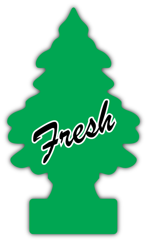 Fresh Tree Sticker Car Bumper Decal – 3", 5", 6" or 8"