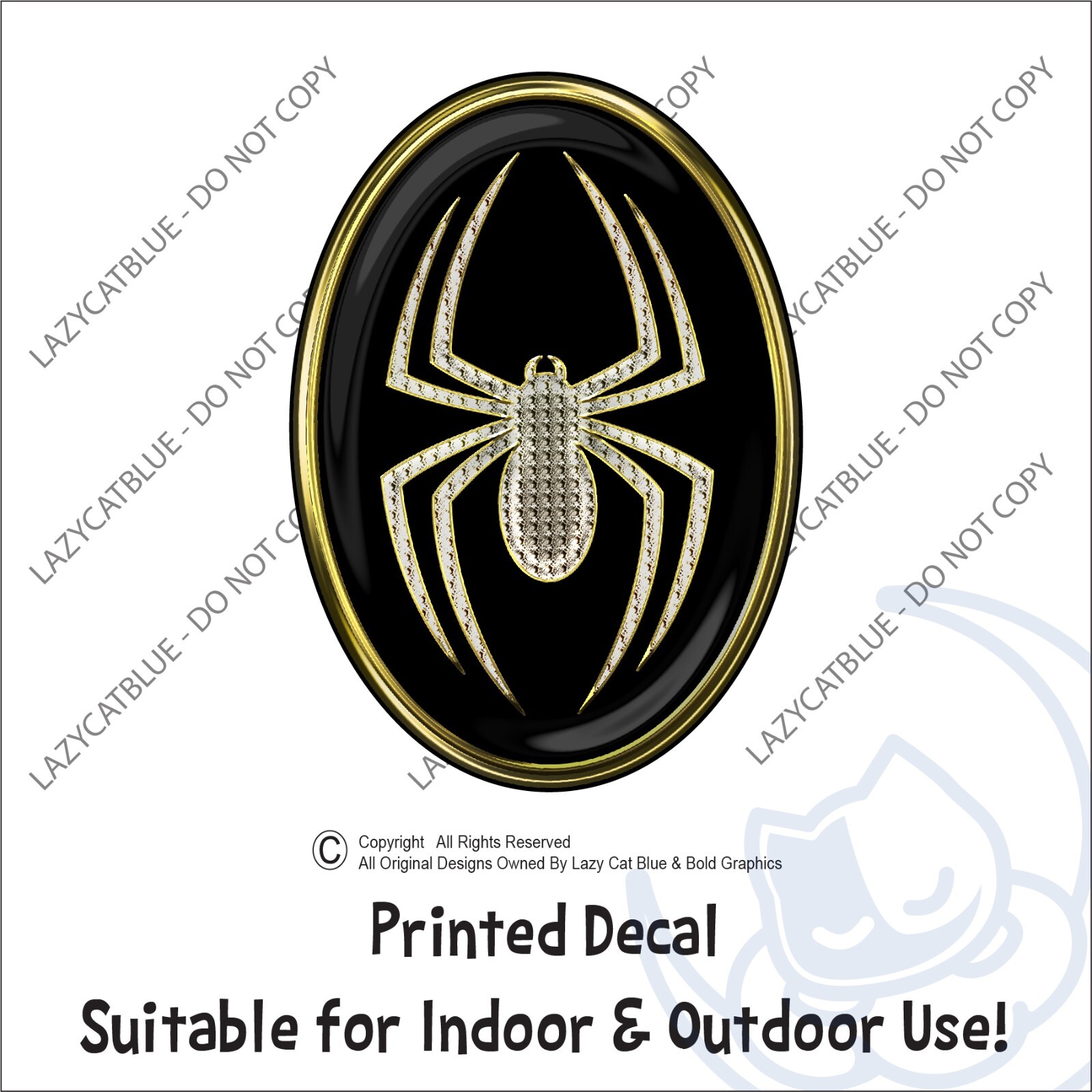 Spider Decal Sticker Blinged Oval Widow Arachnid Diamonds Recluse Insect Bug