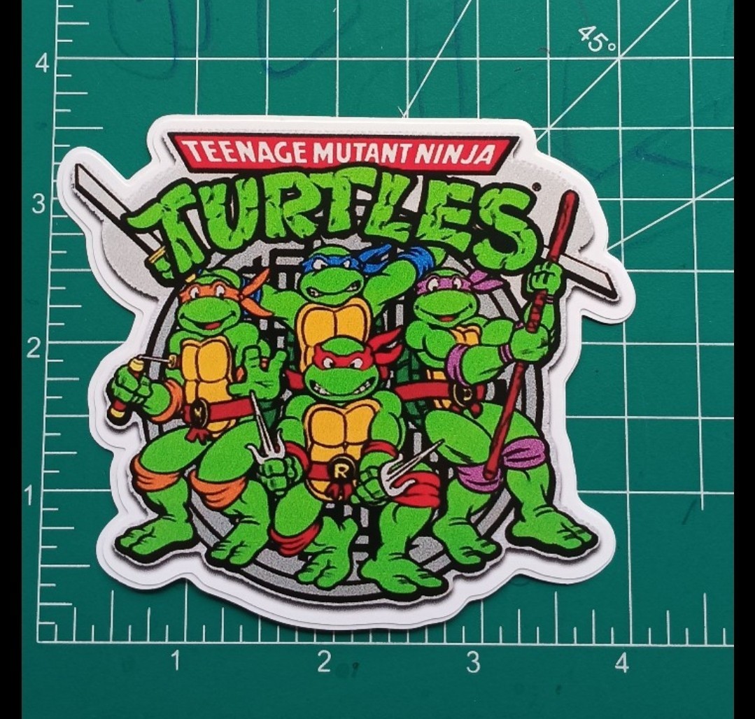 TMNT X VYNIL HIGH-GLOSS DIE-CUT STICKER X 4X4 INCH STICKER X HOMEMADE