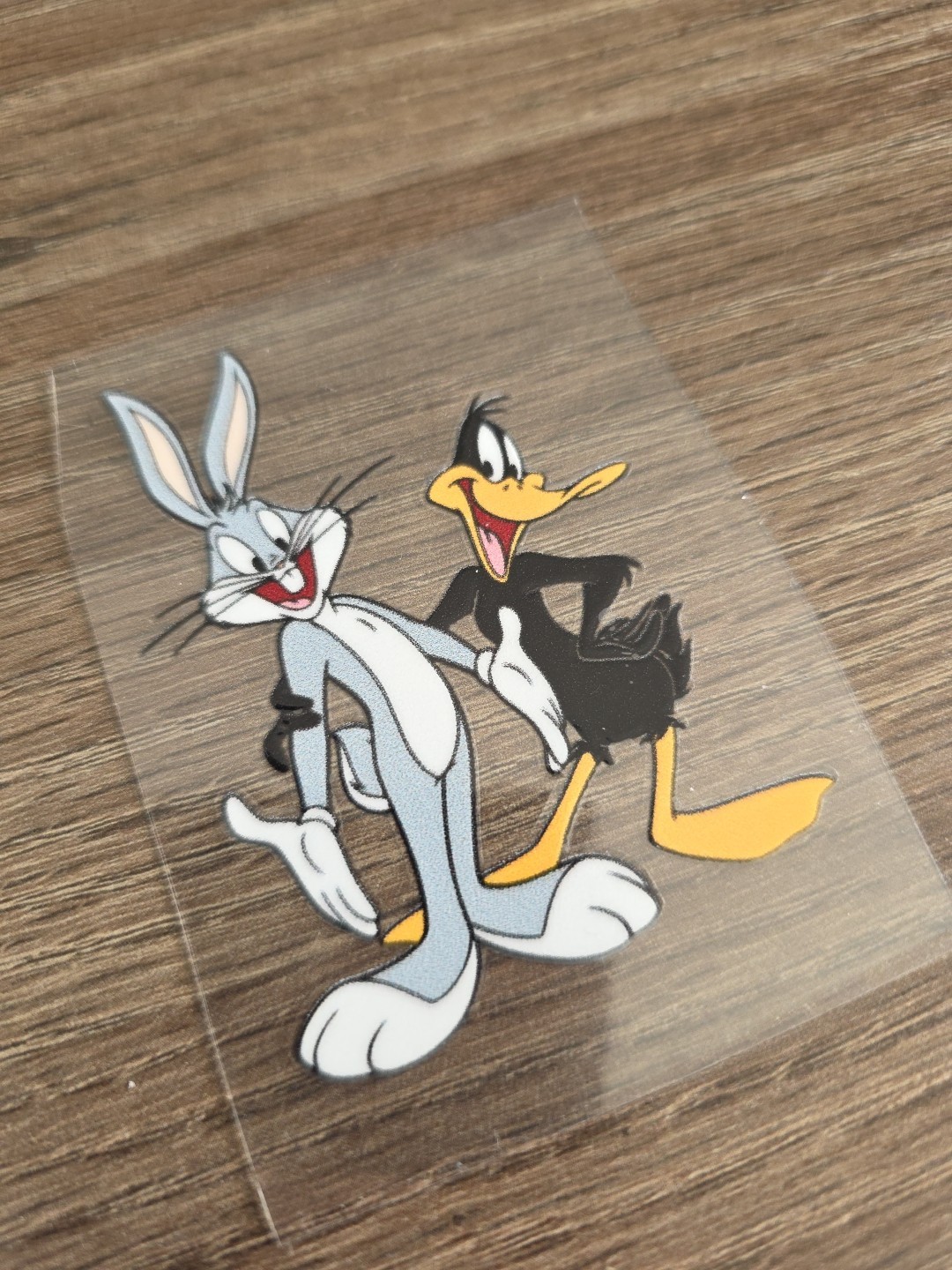 Bugs Bunny And Daffy Duck Retro Vintage Cartoon Raised UV DTF Decal 3in