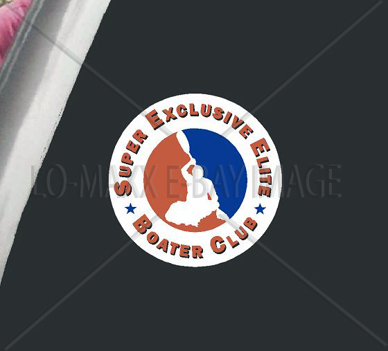 Super Exclusive Elite Boater Club Whitewater River Kayaking Printed Vinyl Decal