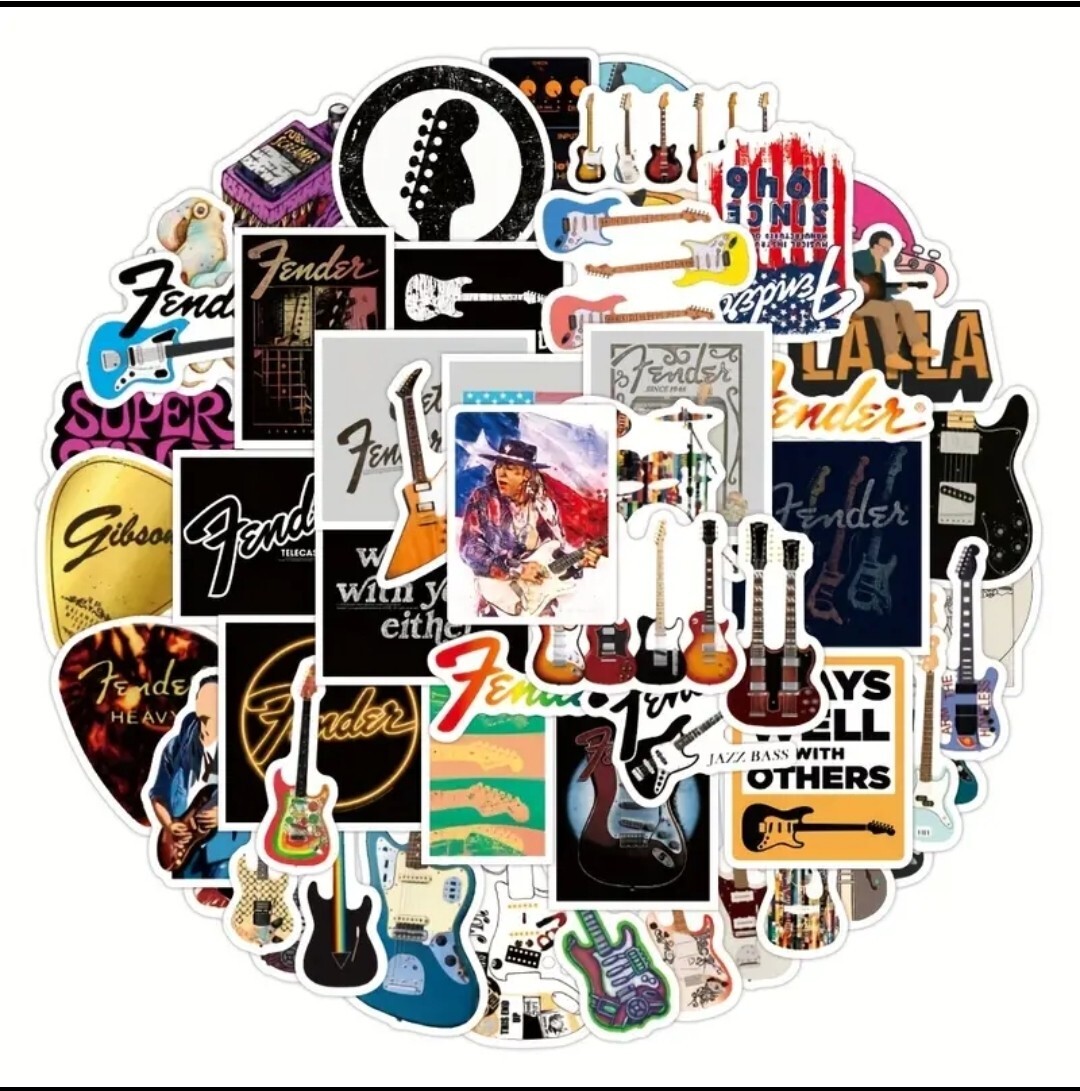 10 PCS Famous Guitar Brand Acoustic Electric Music Stickers BRAND NEW