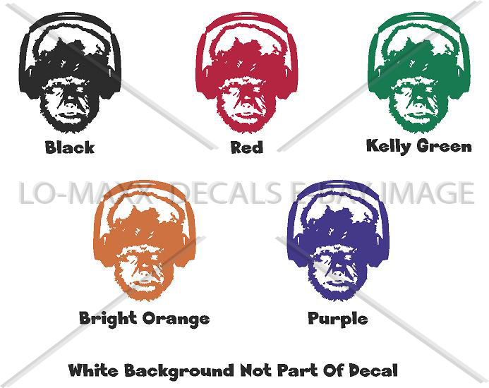Wolfman With Headphones Monster Spooky Wall Art High Quality Die Cut Vinyl Decal