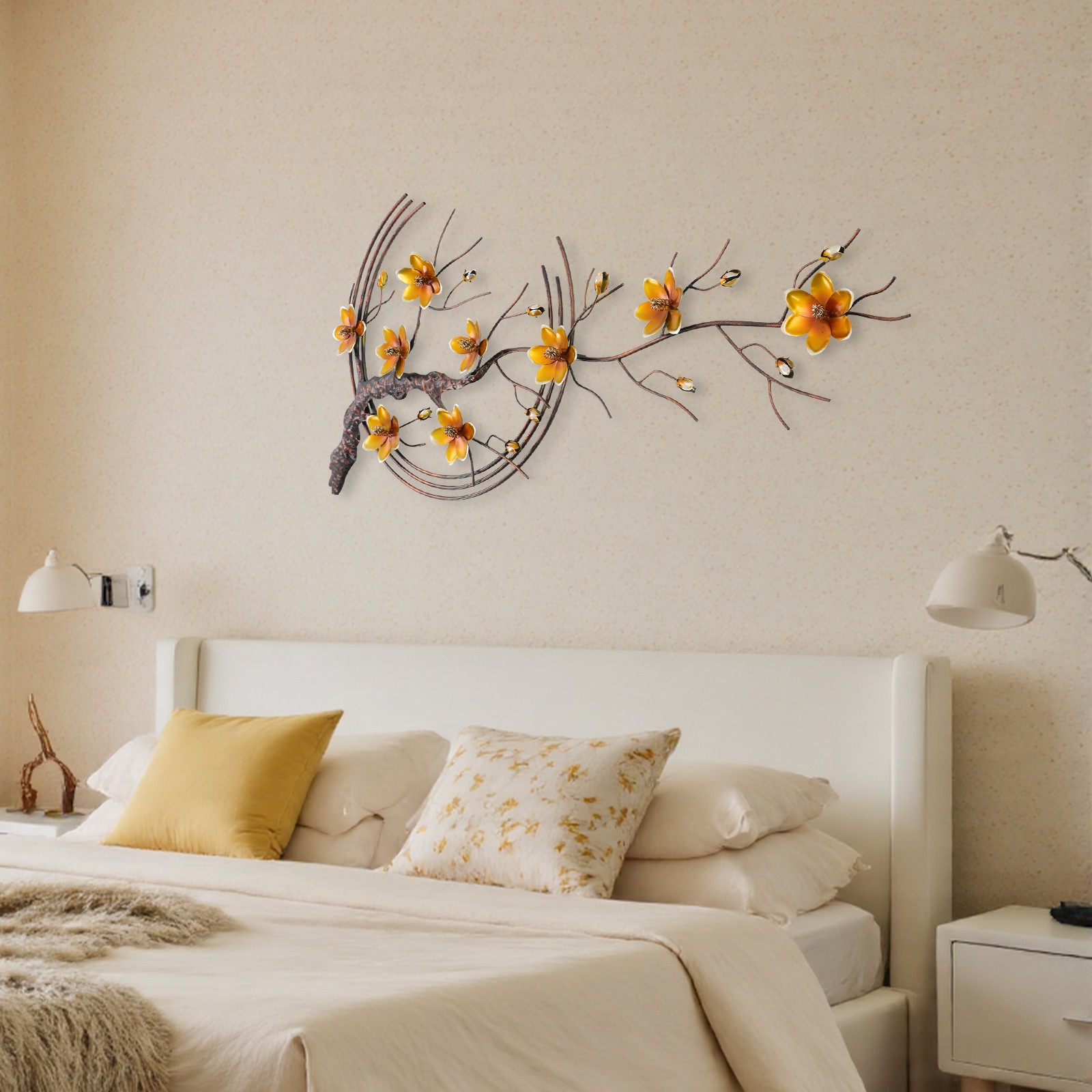 Iron Wall Decor Large Metal Wall Art Decor for Living Room Wall Art Decor Retro