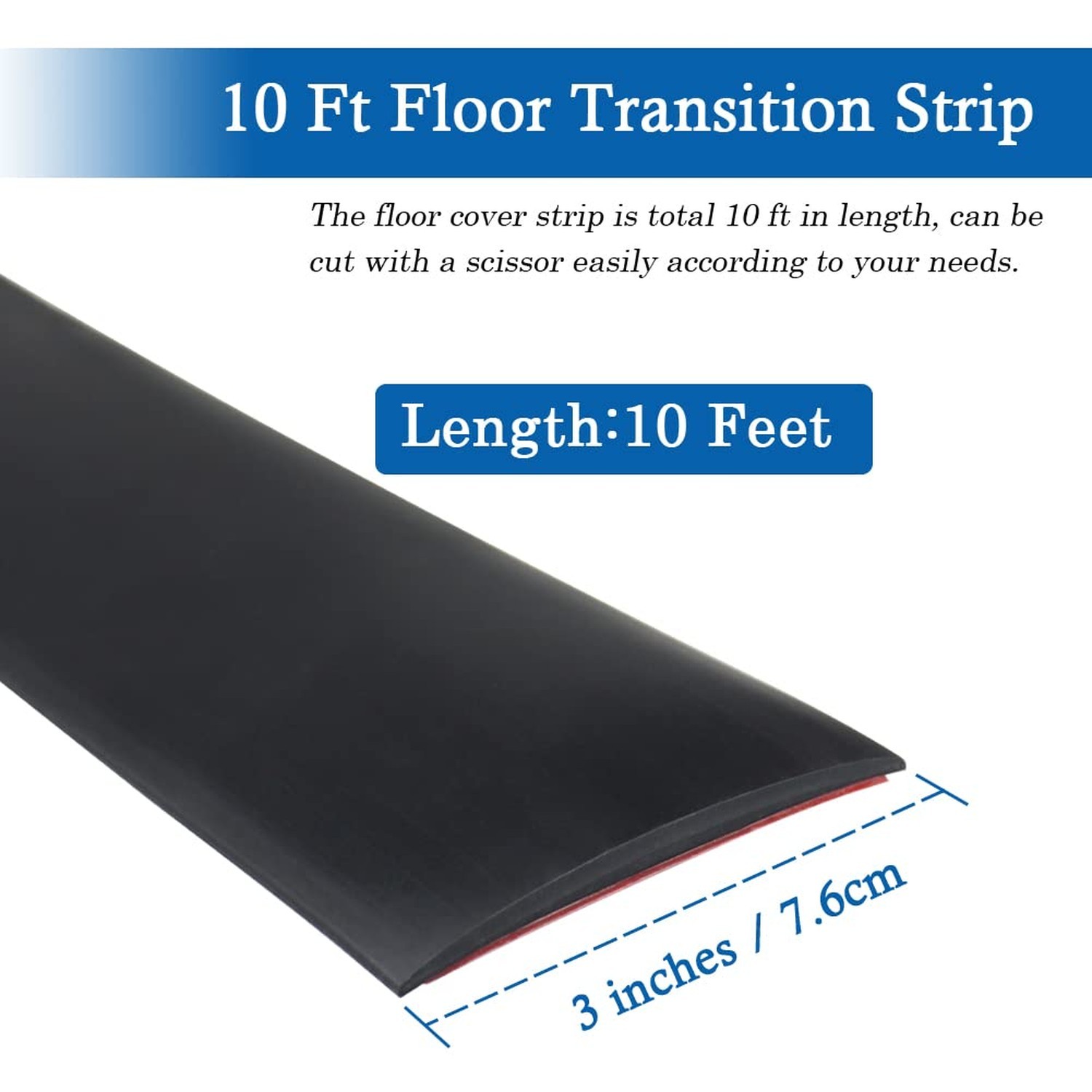 Floor Transition Strip Self Adhesive Floor Cover Strips Laminate 3" Wide Viny…