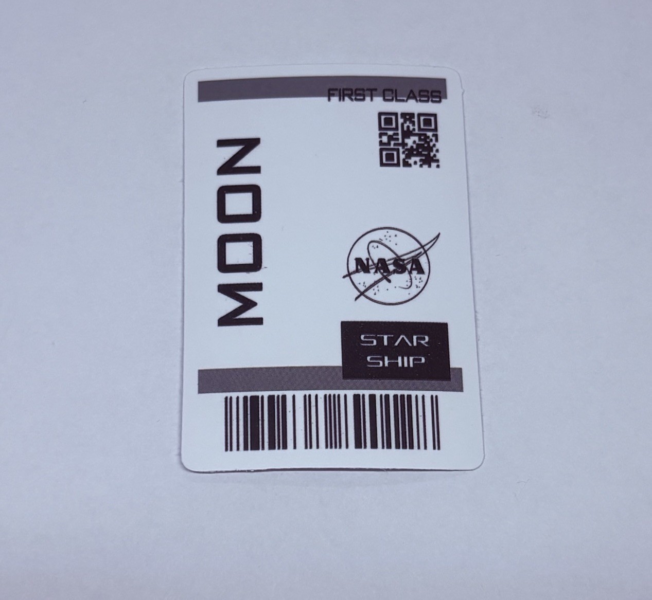 NASA First Class Star Ship Pass Sticker Vinyl Decal Moon Space Art Novelty Tc9