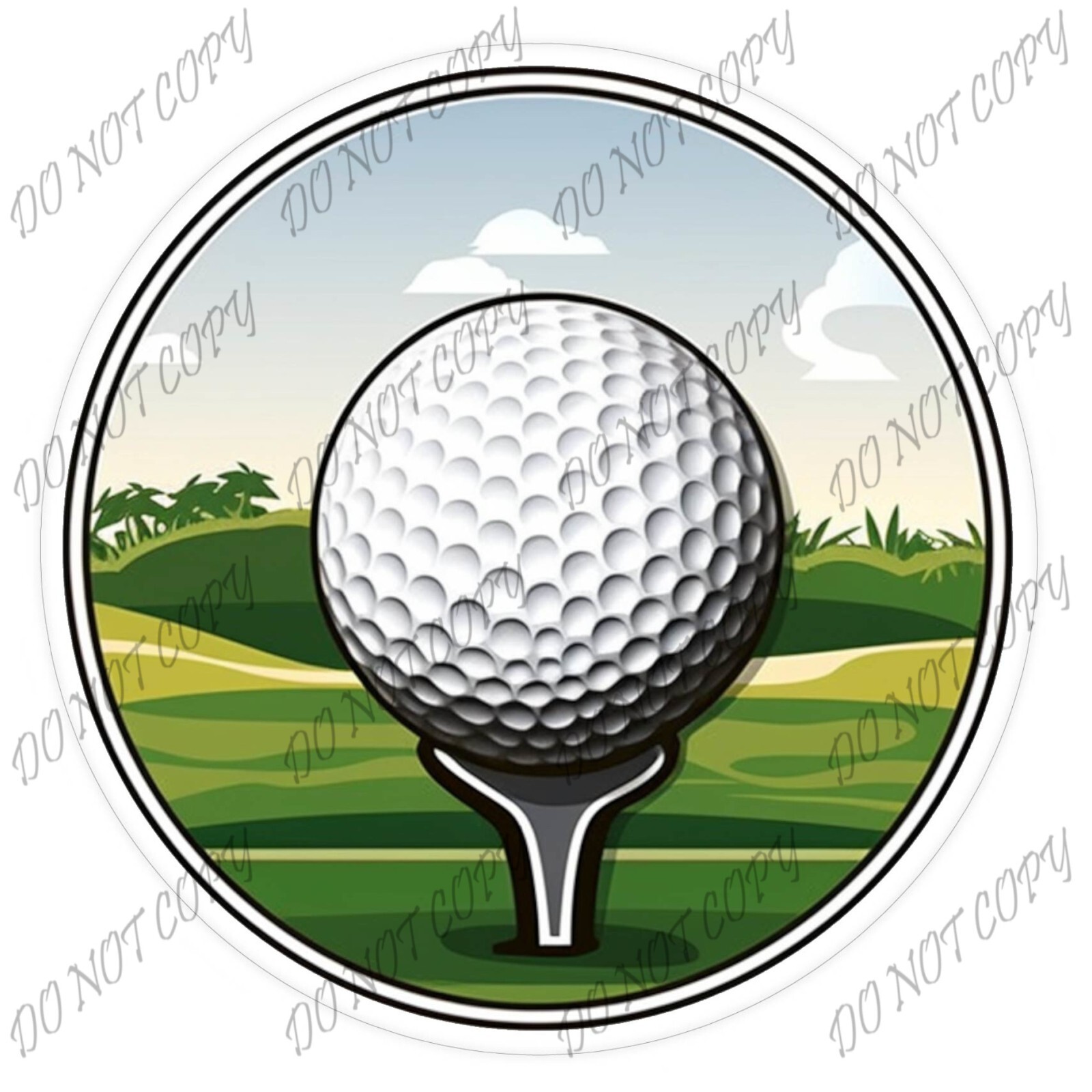 Laminated Vinyl Decal Die Cut Sticker – Golf Lovers Lot – Made in USA