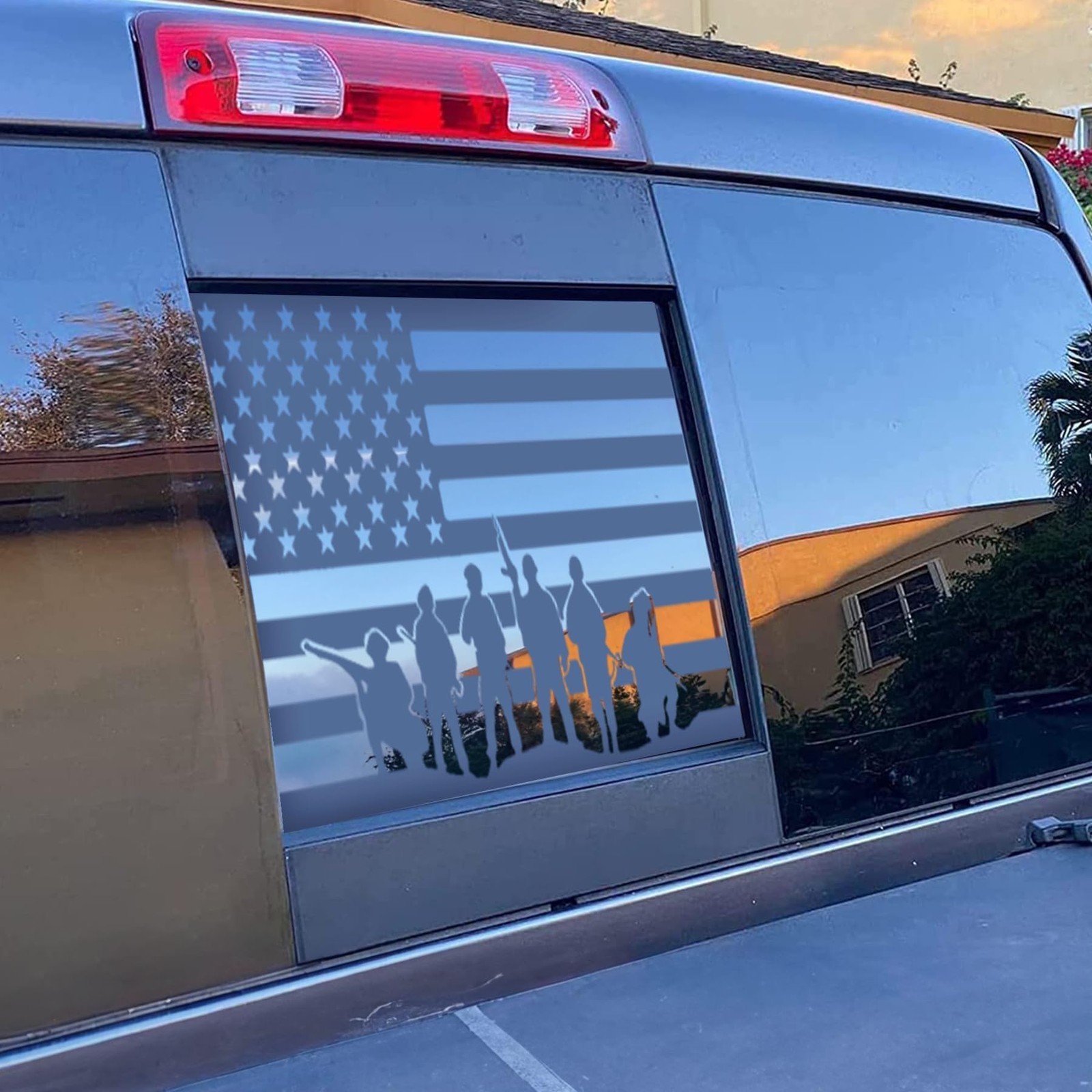 American Flag Decals for 20192025 Chevy Silverado GMC Sierra Rear Window