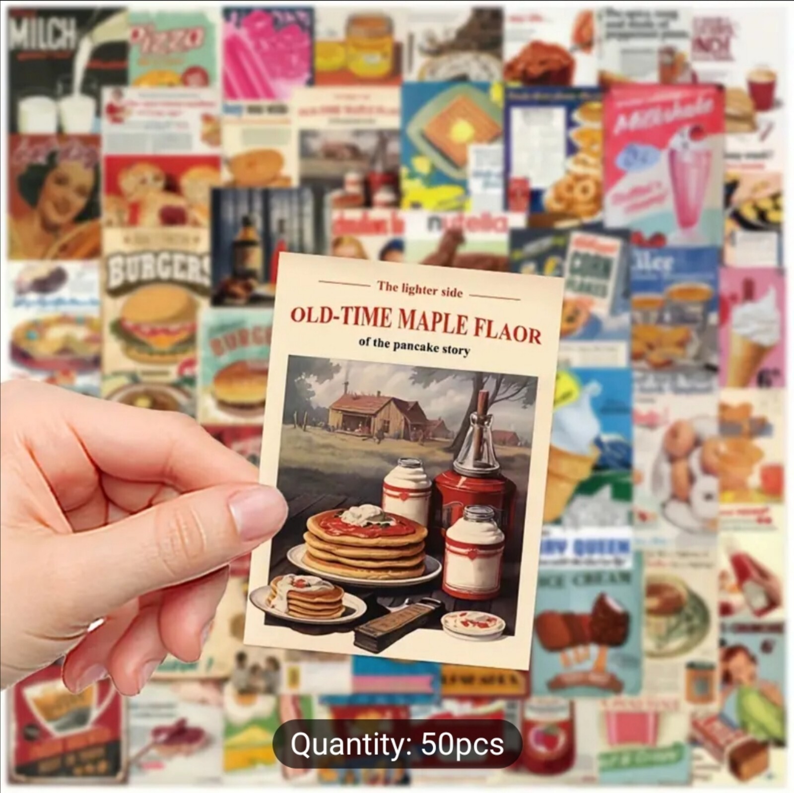 10 PCS Vintage Retro Antique Food Drinks Ads Posters Labels Stickers BRAND NEW
