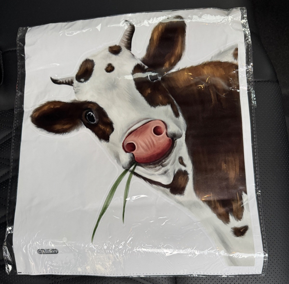 Cow Window Sticker Animal Print Wall Funny 12×12 New