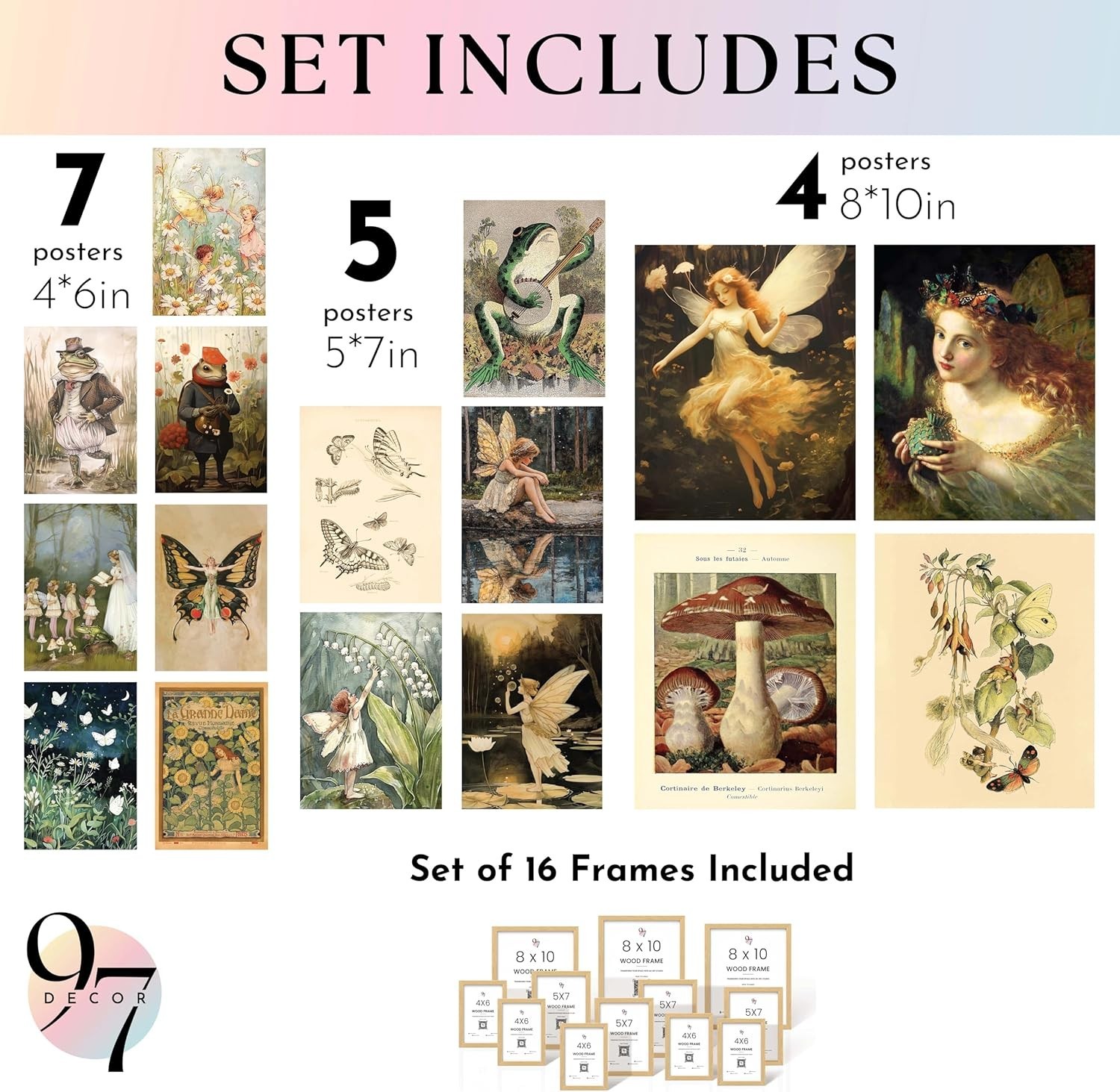 Whimsical Fairy Room Decor Set – Unframed Art Prints
