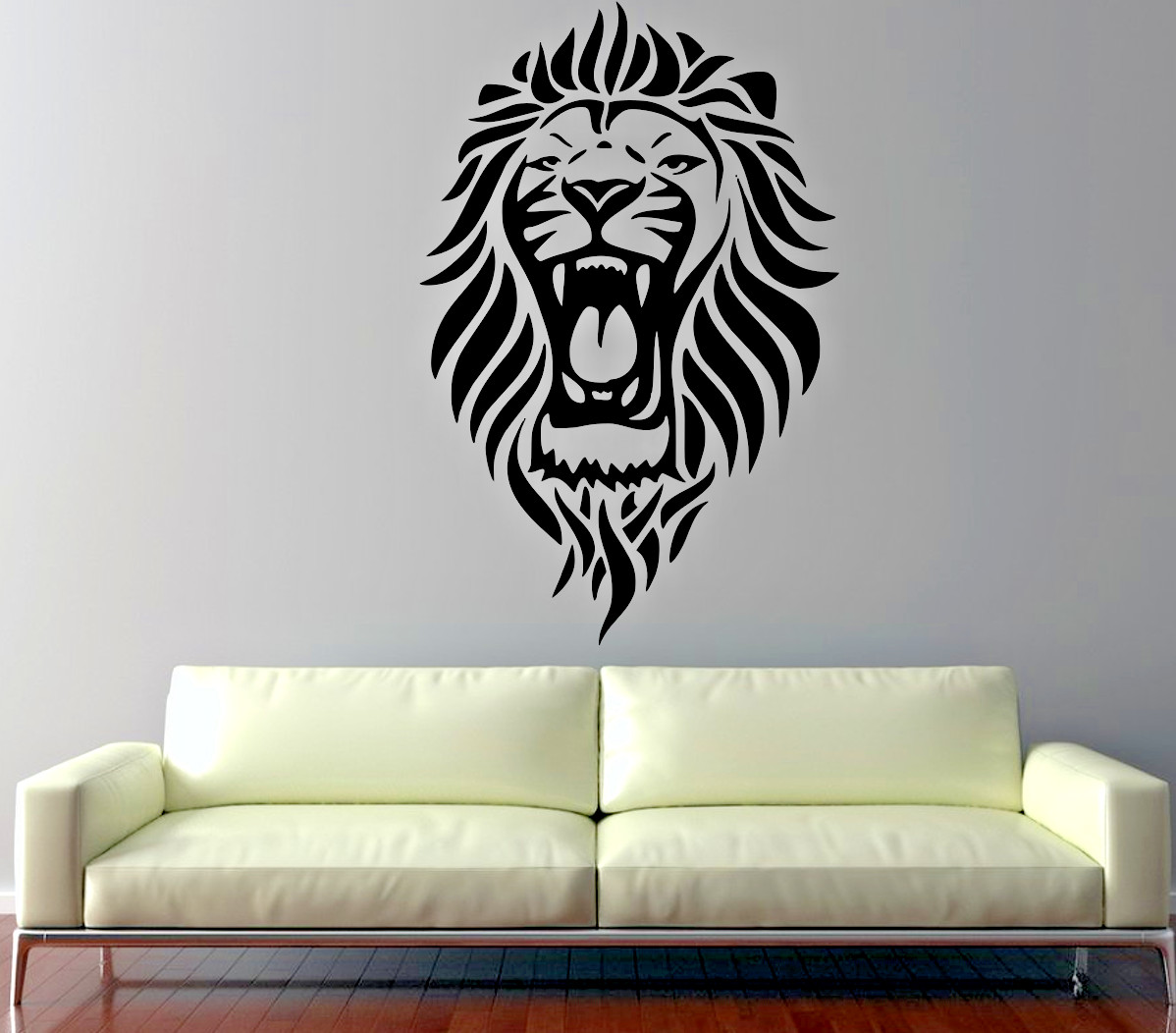TRIBAL LION HEAD WALL CAR VINYL DECAL DIE CUSTOM MADE 9-22" TALL COLOR CHOICES