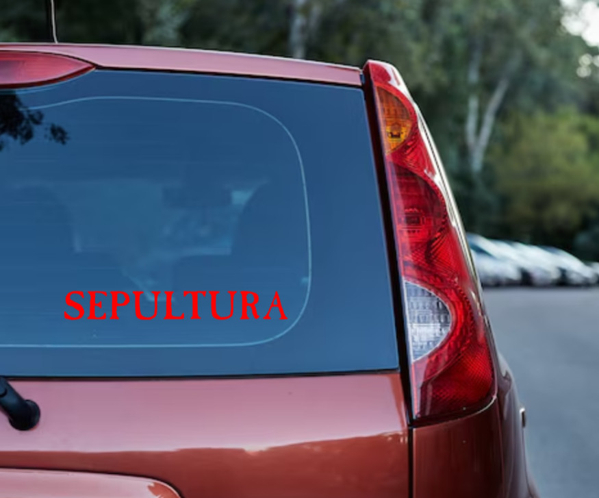 Sepultura Car Decal Vinyl Band Logo Glossy Bumper Sticker Nu Metal Heavy Soulfly