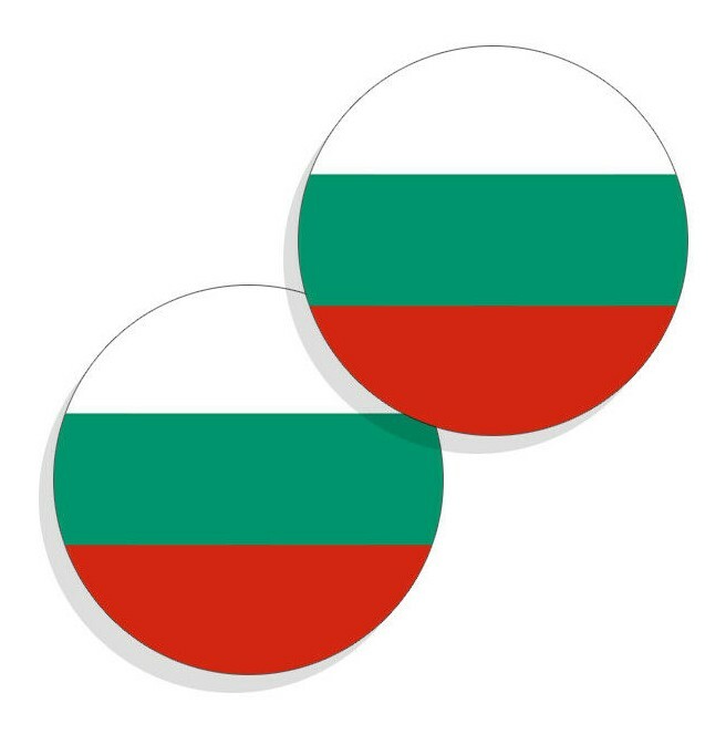 Bulgaria Flag Stickers Flag Decals Vinyl Indoor Outdoor Stickers Round 4 pack