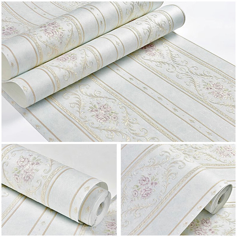 Retro Luxury Wallpaper Deep Embossed Flower Textured Non-woven Wall Decor NEW