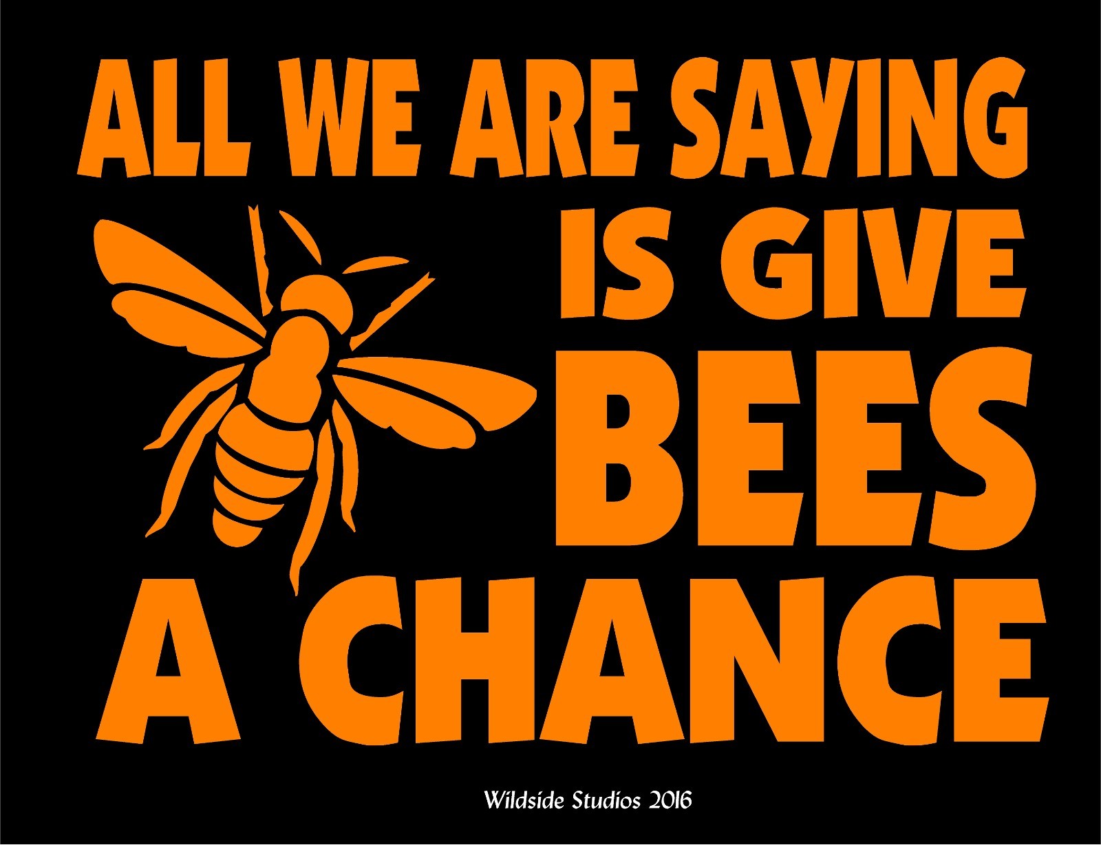 Bee Decal All We Are Saying Is Give Bees A Chance car window vinyl stickers